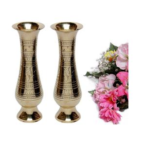 Florero de Mesa Dorado con Diseño Nórdico, Moderno y Decorativo, Maceta para Flores Artificiales, Florero Metálico para Decoración del Hogar y Bodas - Product Image 1