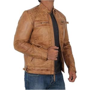 Veste en cuir véritable pour homme, design personnalisé, style nouveau, en cuir de vache original, veste d'hiver chaude en toile marron, imperméable et coupe-vent - Product Image 6