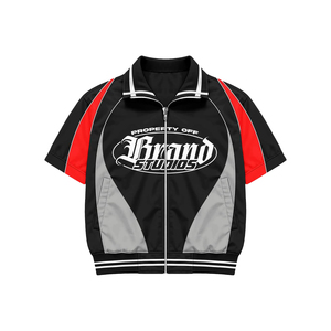 <b>Men's</b> Sublimation Track <b>Jacket</b> and Shorts Set Zip Up Outerwear Two Piece Streetwear <b>Summer</b> Casual Wear Windbreaker Tracksuit Set - Product Image 6