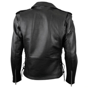 Leather Sheepskin Motorcycle <b>Jacket</b> Winter <b>Fur</b> <b>Lined</b> Plus Size Zipper Windproof Custom OEM ODM Wholesale - Product Image 2
