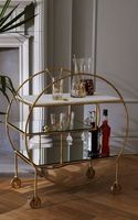 Chariot de rangement en acier moderne de luxe à 4 roues, couleur et taille personnalisables, gain de place, utilisation multi-espaces, chariot de service roulant pour bar