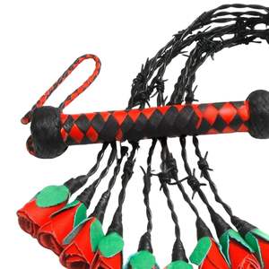 Flogger de Piel de Oveja Suave con Hebilla de Acero y 2.5cm de Ancho para Juego Sensorial con Cuerdas Flexibles y Ligeras - Product Image 5