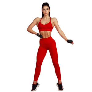 Ensemble de sport deux pièces pour femme, soutien-gorge de sport respirant et leggings, maintien élevé, vêtements de sport actifs - Product Image 1