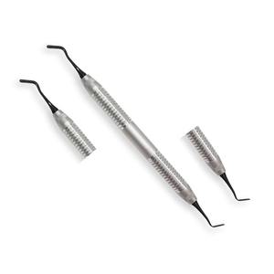 Instruments orthodontiques Goldstein, nouveau design, 4 détartreurs dentaires fins en composite, ligne noire, acier inoxydable flexible, Shuja Surgico - Product Image 5