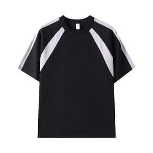 Latest Fashion <b>Drop</b> Shoulder Boxy Fit Crop Panel T-shirt Oversized Heavyweight 260 GSM Blank <b>Box</b> TShirt 100% Cotton TShirt Men - Product Image 5