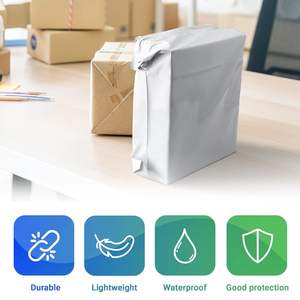 50-Pack 24x21 grandi Poly mailer 2.4mil di spessore impermeabile a sportello con fondo robusto borse di spedizione per abbigliamento di colore bianco - Product Image 5