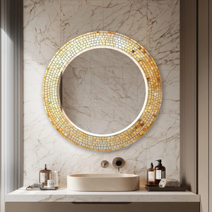 Miroir mural en mosaïque de la marque Alam, finition dorée, forme personnalisée, taille sur mesure, design moderne et écologique, pour la maison, la chambre à coucher, le salon - Product Image 6