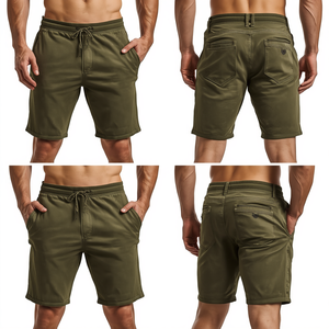 Pantalones Cortos de Felpa Francesa con Lavado Ácido y Bordado para Hombre, Ropa de Moda, Precio de Mayoreo, Gran Venta - Product Image 2