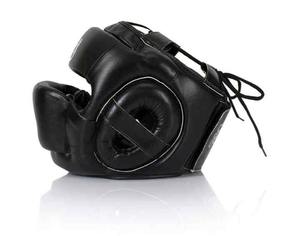 Protège-tête de boxe intégral Fairtex noir personnalisé en cuir de vachette, équipement d'entraînement protecteur - Product Image 4