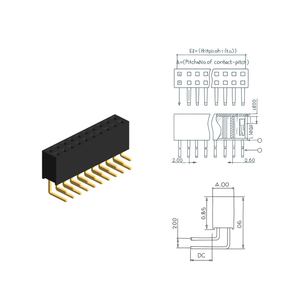 หัวต่อแบบตัวเมียขนาด 2.0 มม. รุ่น Gold Flash สำหรับงานเครือข่าย - Product Image 1
