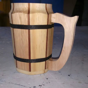 Chope à bière style fût de chêne - Product Image 1