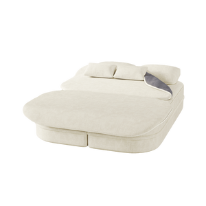 Divano Letto Convertibile 75 2 1 in Schiuma, Multifunzionale, Pieghevole, con Coperta in Ciniglia, Divano Letto Pieghevole da Pavimento - Product Image 5