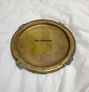 Plateau rond vintage Wallace Baroque en argent plaqué argent pour la maison et l'hôtellerie, fabriqué par Star Crafts India - Product Image 2