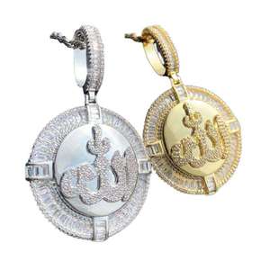 Nouveau Collier Pendentif Jésus 3D Hip Hop Rapper CZ avec Incrustation Mixte Couronne Florale et Grand Jésus Iced Out - Product Image 1