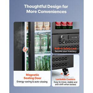 Réfrigérateur commercial vertical vitré pour boissons 7,5 pi³ avec vitrine - Product Image 6