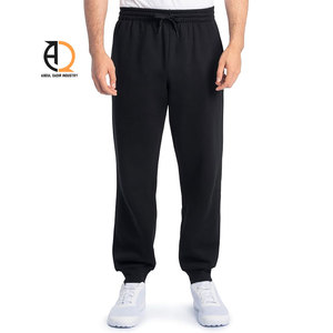 Men's Maroon Cotton Sweatpants Elastic Waist Drawstring Casual <b>Pants</b> With Side Pockets Breathable Midweight Knitted Fabric - Product Image 4
