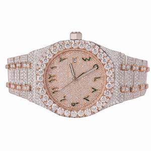Reloj Clásico con Diamantes Moissanite, Totalmente Cubierto de Piedras, Estilo Hip Hop, Movimiento Automático VVS, Reloj de Lujo de Acero Inoxidable 2026 - Product Image 1