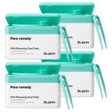 Dr. Jart+ Pore Remedy PHA Renewing Dual Pads, Confezione da 60 Dischetti, 4 Pacchi - Trattamento Viso Scontato 190g - Product Image 1