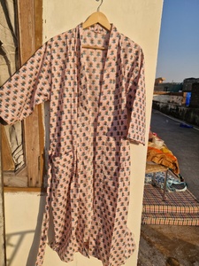 Robe Kimono Florale en Coton Légère pour Femme, Peignoir d'Été Bohème, Kimono Court, Cache-Maillot de Plage, Robe de Détente - Product Image 5