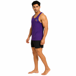 Tela fresca de verano que mantiene el uso diario cómodo con la camiseta sin mangas para hombre con soporte suave para correr, hacer ejercicios y practicar deportes. - Product Image 2