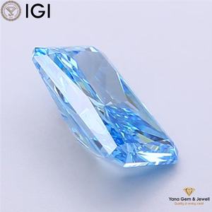 Diamant de laboratoire cultivé CVD de forme RADIANT brillante, 2,00 carats, couleur bleu vif fantaisie, clarté VS2, avec certificat IGI pour bague de fiançailles - Product Image 4