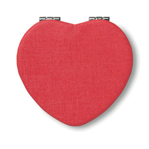 Specchio per il trucco a forma di cuore in PU con Design a cuore in materiale resistente - Product Image 2