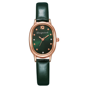 Vintage Fashionable Women's <b>Acrylic</b> Strap Alloy Case Quartz Movement Oval Shaped Bracelet Watch with Pointer Dial - Product Image 5