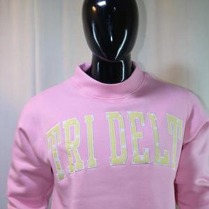 Sudadera TRI DELTA con cuello simulado, 450 GSM, nombre personalizado, bordado en aplique, corte holgado, 100% algodón, felpa francesa. - Product Image 4