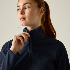 Wholesale <b>Women's</b> Stand Collar Softshell <b>Jacket</b> Casual Outdoor Windproof Full Zip Utility Pocket Lightweight Weather Resistant - Product Image 4