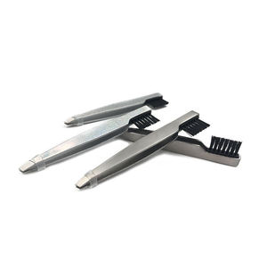 Ensemble d'outils de maquillage personnalisés de haute qualité avec étiquette privée, pinces à sourcils et ciseaux applicateurs 2-en-1 en acier inoxydable durable - Product Image 1