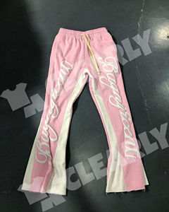 Survêtements unisexes de haute qualité 500 GSM pour homme, style streetwear personnalisé, avec pantalon évasé délavé à l'acide et effet vintage stone. - Product Image 3