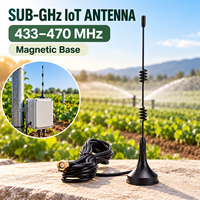 Antena RF Sub GHz 433-470MHz dengan Basis Magnetik dan Pilihan Kabel 1m 2m 3m untuk Modul Komunikasi Nirkabel.