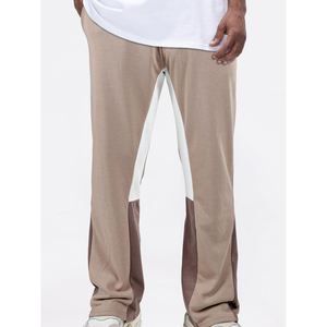 Men Flare Sweatpants Relaxed Wide Leg <b>Trousers</b> Cotton <b>Jogger</b> Pants Casual Streetwear Fashion Wholesale Custom Order - Product Image 1