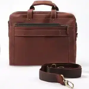 Vintage Brown Leather Laptop <b>Briefcase</b> Premium Business Office Bag with Multi Pocket Organizer & Large Capacity Design - Product Image 2