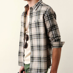 Chemise en flanelle 100 % coton respirante à manches longues, motif écossais teint en fil, style décontracté pour homme, collection printemps, vente en gros - Product Image 5