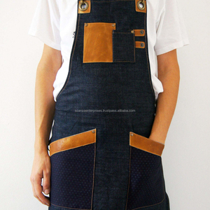 Tablier à bavette en cuir avec logo personnalisé en gros pour barmans Baristas Accessoires de cuisine fantaisie faits à la main Décor de café vintage - Product Image 1