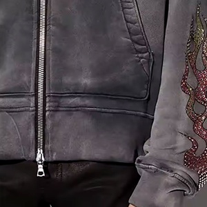 Sudaderas con capucha de hombre lisas personalizadas de algodón 100% hechas en fábrica para invierno resistentes a la decoloración del sol con diseño de logotipo personalizado - Product Image 3