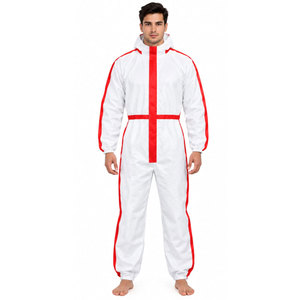ชุดคลุมป้องกันอุตสาหกรรมแบบใช้แล้วทิ้ง ผ้าไม่ถักทอ มีฮู้ด ซิปด้านหน้า และปลายแขนแบบยางยืด - Product Image 4