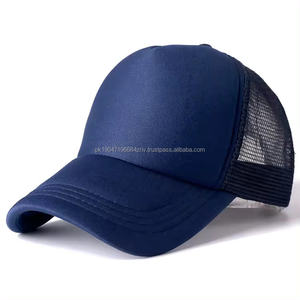 Vente en gros de casquette de camionneur en maille unisexe de haute qualité avec logo personnalisé à la mode 5 panneaux en mousse pour sports d'extérieur en toile quatre saisons - Product Image 3