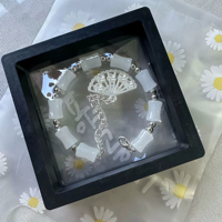 Boîte de rangement pour collier et boucles d'oreilles en film PE transparent avec logo personnalisé, cadre flottant 3D, boîte d'affichage de bijoux en plastique, emballage de bijoux
