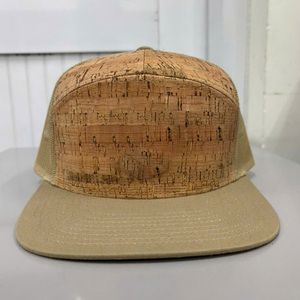Gorra Trucker de Corcho Lisa de 6 Paneles con Malla y Cierre Ajustable, Unisex, Casual, de Verano, con Logotipo OEM Personalizado, Estilo Adulto - Product Image 1