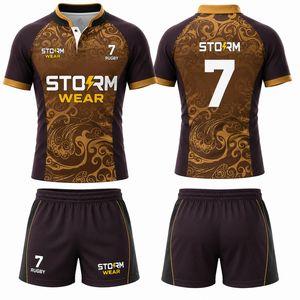 Uniformes de Rugby Personalizados de Alta Calidad, Camisetas y Pantalones Cortos de Entrenamiento Cómodos, Ropa Deportiva Duradera, Proveedor Mayorista de Kits de Rugby - Product Image 4