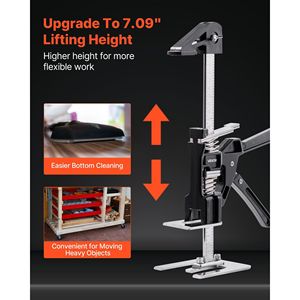 2 Piezas Gato de Brazo Metálico de 7.1 Pulgadas para Ahorro de Esfuerzo, Herramienta de Elevación Manual con Nivel Magnético y Alta Capacidad de Carga - Product Image 2