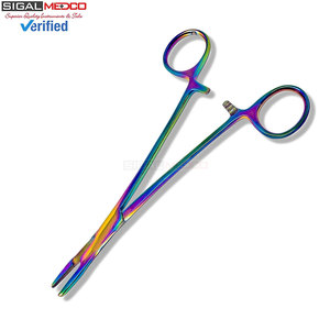 Olsen Hegar Manual Needle Holder Driver 6.5 Inch Multicolor Rainbow <b>Titanium</b> Coating Surgical Hemostat Integrated Scissors - Product Image 6