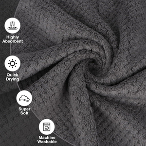 Toalla Deportiva de Algodón Tejido para Adultos, Suministrada por el Fabricante, con Bolsillo con Cremallera |   Toalla de Gimnasio de Secado Rápido Personalizada |   Suave y Absorbente - Product Image 2