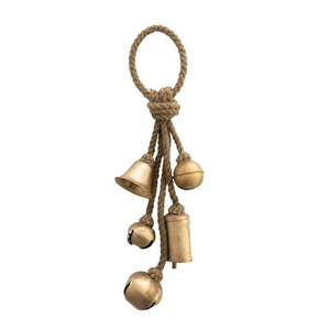 Campanas Colgantes de Metal Dorado Modernas de Calidad Exclusiva, Decoración Navideña Ecológica, Campanas de Bendición para Interiores y Exteriores para el Hogar - Product Image 2
