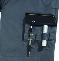 Combinaisons de travail unisexes personnalisables en polyester imperméable, coupe-vent, antistatique, certifiées CE/EN, multi-poches, sécurité haute visibilité