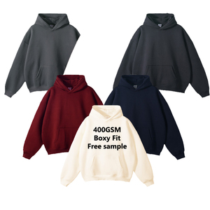 Sweat-shirts à capuche surdimensionnés personnalisables pour hommes de haute qualité, 100 % coton French Terry 450 g/m², fabrication de vêtements lourds - Product Image 4