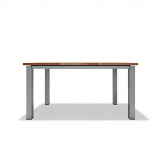 Mesa de Comedor Rectangular Moderna de Madera con Patas de Metal, Diseño Estable para Muebles de Hogar, 6 Plazas, Estilo Minimalista - Product Image 1
