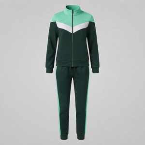 Fabric Breathable Construction Comfortable Custom <b>Women</b> Zipper Tracksuit Sports <b>Jacket</b> And Pants Set Lightweight Polyester - Product Image 3